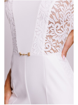 M866 Kombinezonas su nėriniuotomis detalėmis - nebalinta