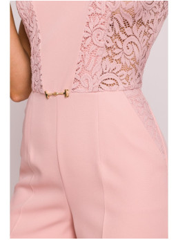 M866 Kombinezonas su nėriniuotais įsiuvais - pudros