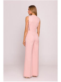 M866 Kombinezonas su nėriniuotais įsiuvais - pudros