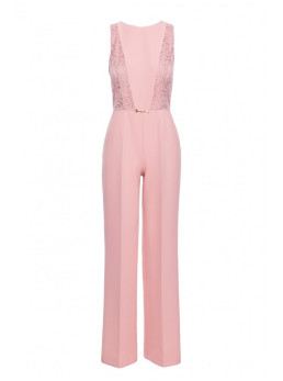 M866 Nėriniuotas kombinezonas - pudros