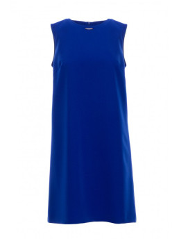 S408 Besiūlė suknelė be rankovių - karališka mėlyna