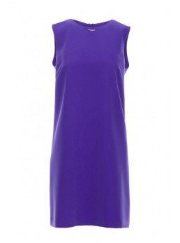S408 Violetinė tiesaus silueto suknelė be rankovių - violetinė