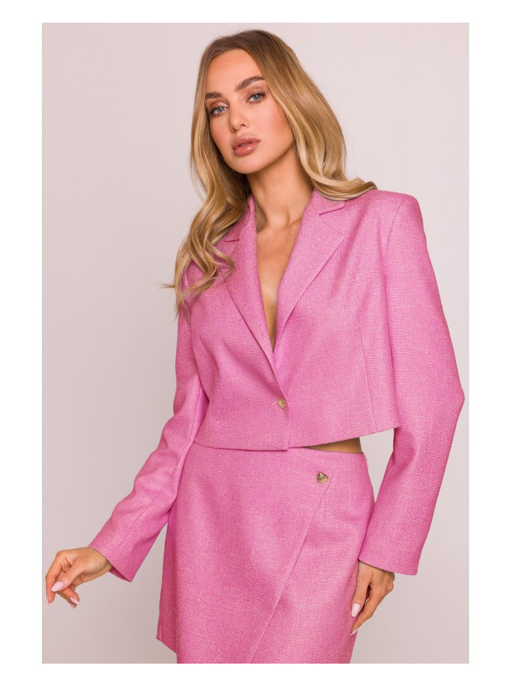 M853 Trumpas švarkelis - fuksijos