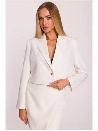 M853 Trumpas kreminis švarkas - kreminė