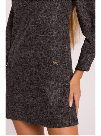 M870 Tvido mini suknelė - juoda