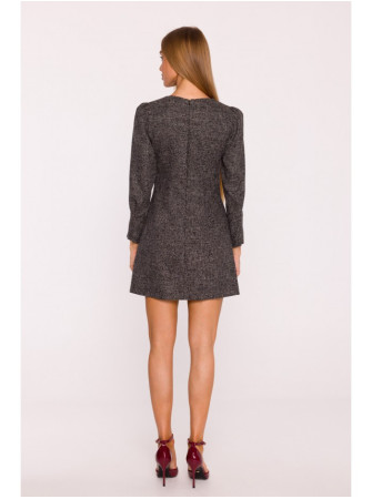 M870 Tvido mini suknelė - juoda