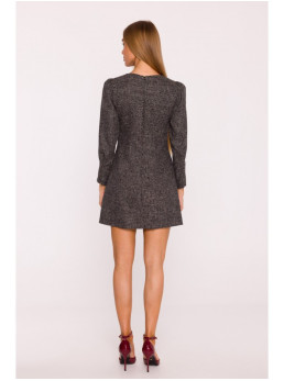 M870 Mini suknelė iš tvido - juoda