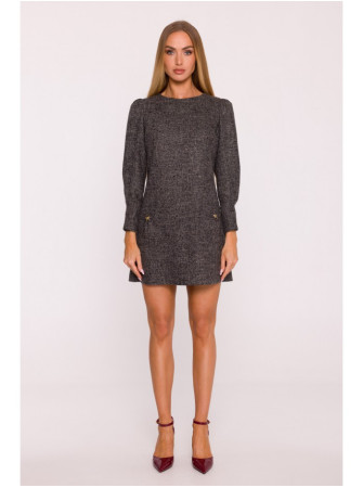 M870 Tvido mini suknelė - juoda