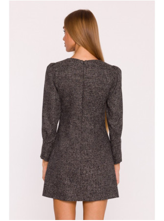 M870 Tvido mini suknelė - juoda