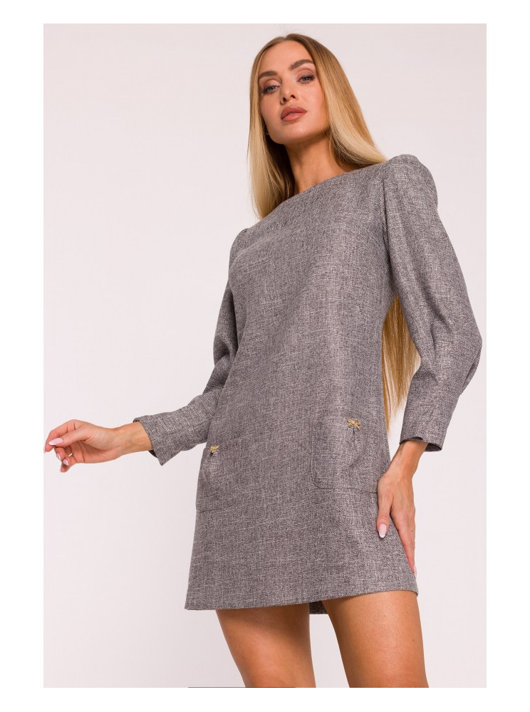 M870 Tvido mini suknelė - grafito