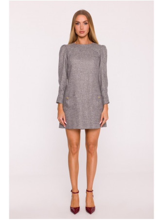 M870 Tvido mini suknelė - grafito