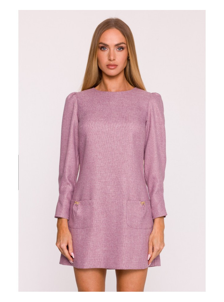 M870 Tvido mini suknelė M870 - marsala