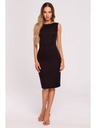 M667 Shaeth dress with decorative chain in the back - black