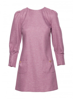 M870 Tvido mini suknelė - marsala