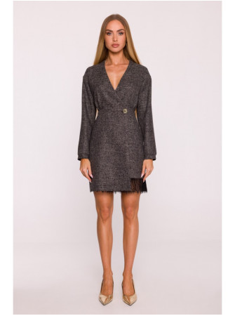 M871 Tvido suknelė-siaučiamas - juoda