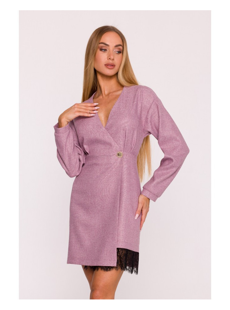 M871 Tvido suknelė-siaučiamas - marsala