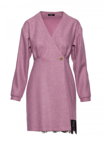 M871 Tvido suknelė-siaučiamas modelis - marsala