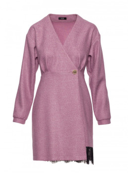 M871 Tvido suknelė-siaučiamas modelis - marsala