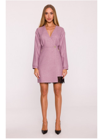 M871 Tvido suknelė-siaučiamas modelis - marsala