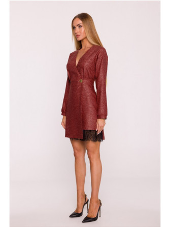 M871 Tvido suknelė-siaučiamas - kaštoninė