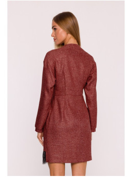 M871 Tvido suknelė-siaučiamas - kaštoninė