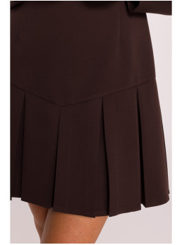 M872 Suknelė su klostėmis į viršų - ruda