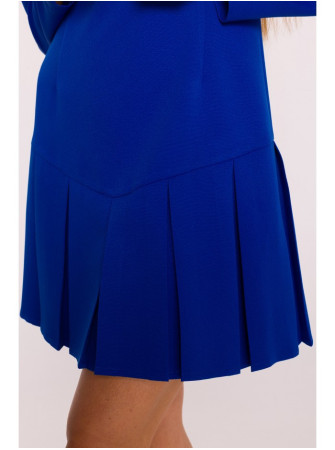 M872 Suknelė su atvirkštinėmis klostėmis - karališka mėlyna