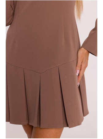 M872 Suknelė su klostėmis į apačią - mocca