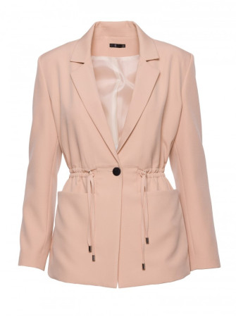 M873 Švarkas su įliemenuotu siluetu - smėlio