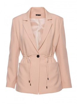 M873 Švarkas su įliemenuotu siluetu - smėlio