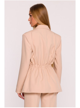 M873 Švarkas su įliemenuotu siluetu - smėlio