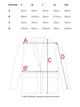 M873 Švarkas su įliemenuotu siluetu - ruda
