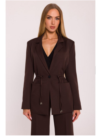 M873 Prigludusio silueto švarkas - ruda