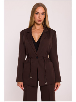 M873 Prigludusio silueto švarkas - ruda