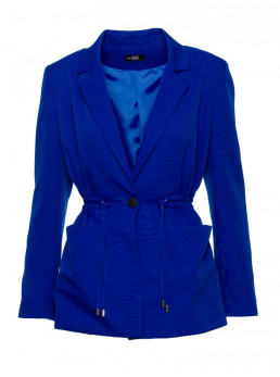 M873 Švarkas su įliemenuotu siluetu - karališka mėlyna