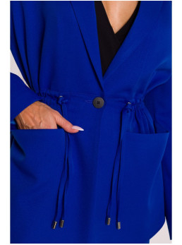 M873 Švarkas su įliemenuotu siluetu - karališka mėlyna