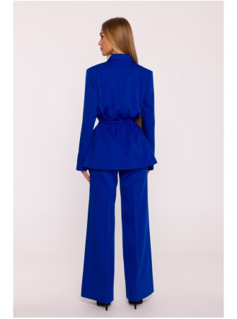 M873 Švarkas su įliemenuotu siluetu - karališka mėlyna