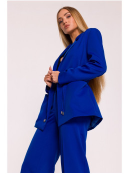 M873 Švarkas su įliemenuotu siluetu - karališka mėlyna