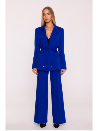 M873 Švarkas su įliemenuotu siluetu - karališka mėlyna