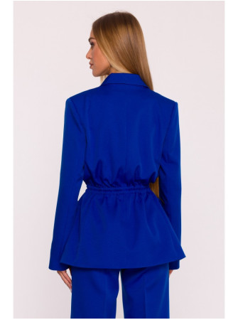 M873 Švarkas su įliemenuotu siluetu - karališka mėlyna