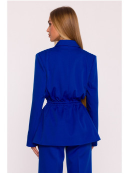 M873 Švarkas su įliemenuotu siluetu - karališka mėlyna