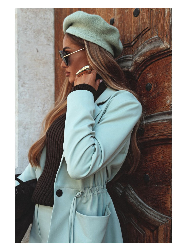 M873 Švarkas su įliemenuotu siluetu - mėtinė