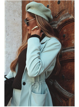 M873 Švarkas su įliemenuotu siluetu - mėtinė