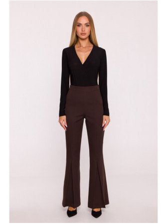 M874 Plačios kelnės - ruda