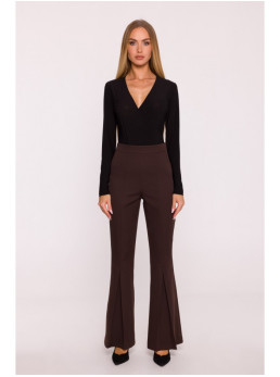 M874 Plačios kelnės - ruda