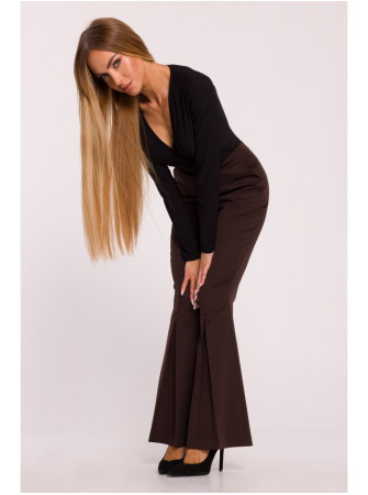 M874 Plačios kelnės - ruda