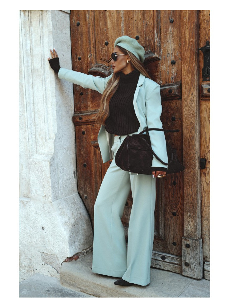 M875 Plačios kelnės - mėtinė