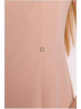 M876 Suknelė su plačiais rankogaliais - smėlio