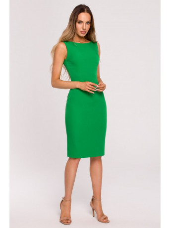 M667 Shaeth dress with decorative chain in the back - green
