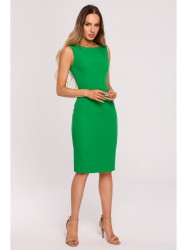 M667 Shaeth dress with decorative chain in the back - green